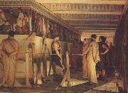Alma-Tadema, Sir Lawrence Pheidias and the Frieze of the Parthenon Athens (mk24) oil painting